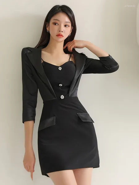 Casual Kleider Koreanische Mode Damen Arbeit Stil Bleistift Kurze Frauen Kleidung Elegante Büro Sexy V-ausschnitt Wrap Hüfte Kleid Mujer Vestidos