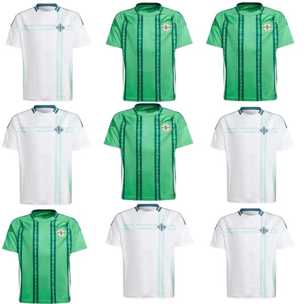2024 Irlanda do Norte Camisas de futebol Homens Set Kit Uniforme 2025 DIVAS CHARLES EVANS CHARLES BALLARD MELHOR MARROM 24 25 camisa de futebol