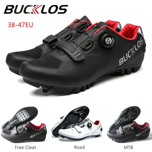 Boots Bucklos Mountain Bike Shoes Man Cycling Sneaker Racing Road Bike Shoe Bicycle Road MTB Lock Shoes 3847 Sneakers masculinos