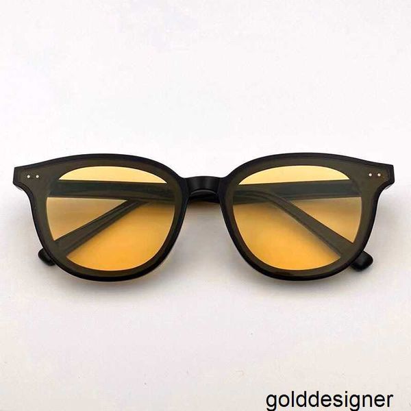 Дизайнерские новые солнцезащитные очки, модные круглые женские солнцезащитные очки GM, желтые солнцезащитные очки, мужские солнцезащитные очки с защитой от ультрафиолета, Advanced Sense LanG R2EX