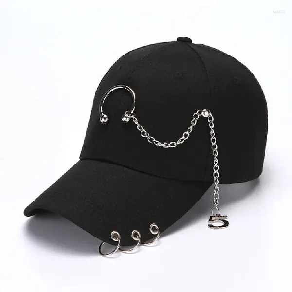 Ball Caps Baseball Cap с кольцом мужчины женщины хлопок черно -белый лоскут повседневная шляпа Snapback Custom граффити для печати хип -хоп спорт