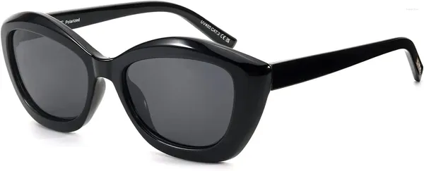 Óculos de sol LVIOE Retro Mulheres Cat Eyes Senhoras Polarizadas Proteção UV Bonito Cateye Frame LS5322