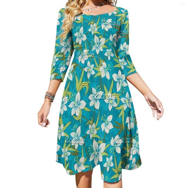 Vestidos casuais vestido floral tropical mulheres anaina hou havaiano estética sexy bonito roupas gráficas 4xl 5xl 6xl