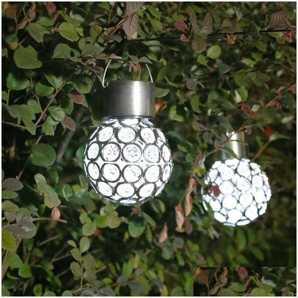 Luci di Inondazione Solari Lampada a Sospensione per Esterni Cortile Impermeabile Balcone Terrazza Decorazione del Paesaggio Prato Giardino Albero a Led Appeso Goccia Dh8Y2