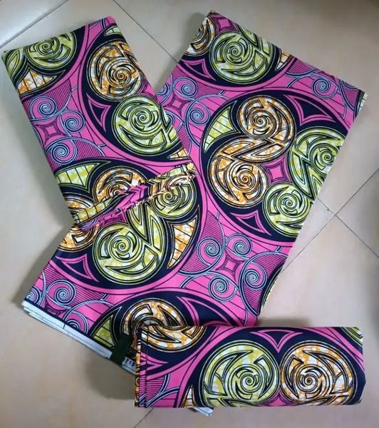 100% cotone Nigeria tessuti di cera Ankara stampe a blocchi Batik olandese di alta qualità panno per cucire est moda tessuto di cera africana 240306