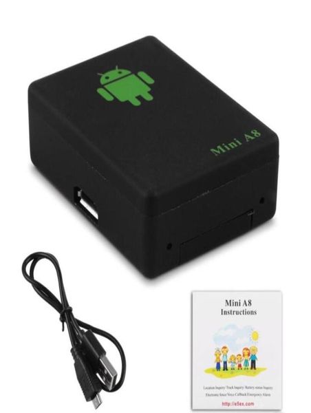 A8 Mini Taşınabilir GPRS Araba Kids GPS GSM İzleme Sistemi Cihaz Adaptör Bulucu Otomobil Kids Pet Oldly2972312