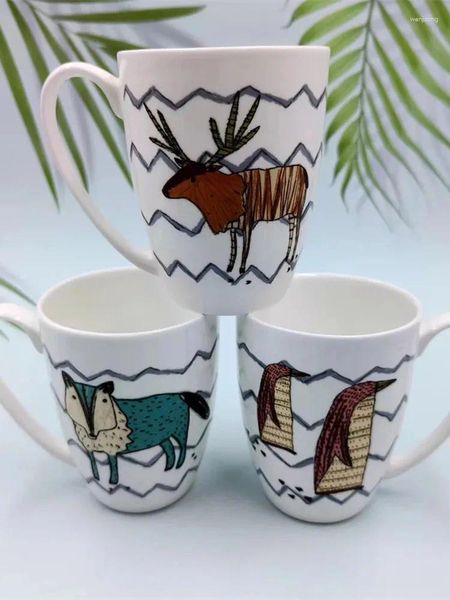 Кружки серии «Зоопарк» Симпатичные мультяшные чашки с животными Вода Креативный завтрак Керамический кофе