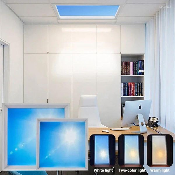 Plafoniere Stile Cielo Blu Lampada intelligente per bagno Soggiorno Cucina Illuminazione naturale Decorazione per interni Lucernario
