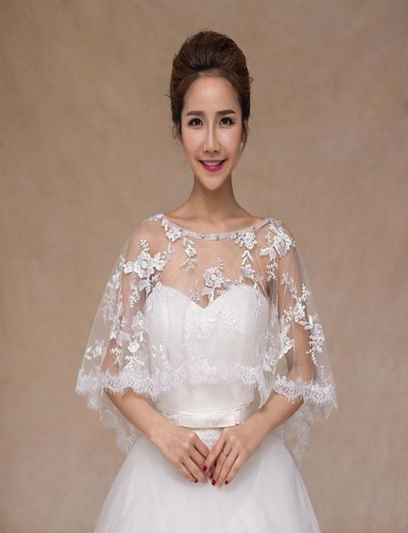 Involucri da sposa in pizzo con collo in rilievo per bolero da sposa da sposa RossoBianco Accessori per abiti da sposa per ragazze Bolero in pizzo7919349