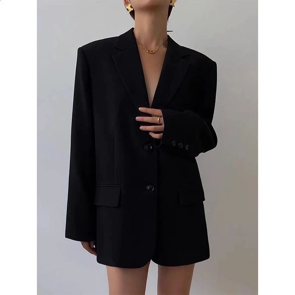 Mexzt elegante preto blazers feminino streetwear simples terno jaquetas senhora do escritório casaco básico coreano moda negócios wear outerwear 240306