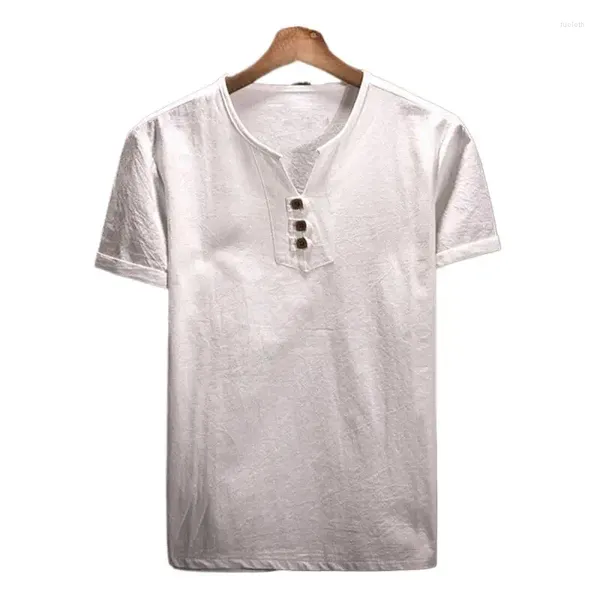 Männer Casual Hemden Sommer Vintage Shirt Y2k Kleidung Männer Baumwolle Leinen Plus Größe Kleidung M-6XL 7XL Koreanische Blusen Chemise