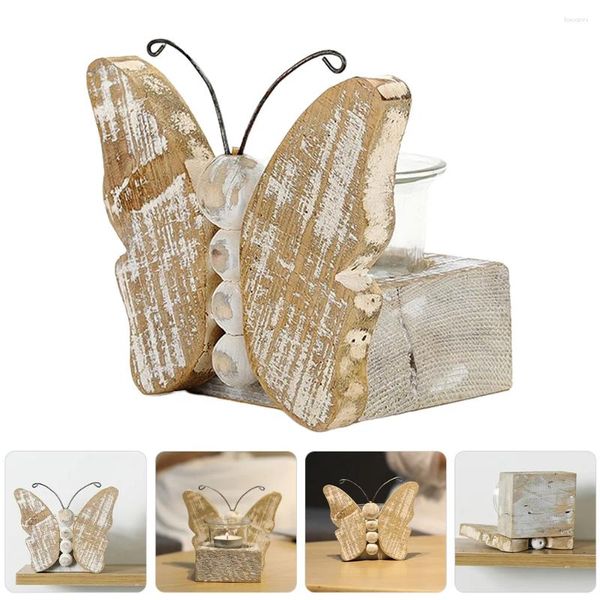 Portacandele Ornamenti natalizi in legno Decorazioni per cerimonie nuziali Finestra di casa Mobili per soggiorno Supporti per luci da tè decorativi