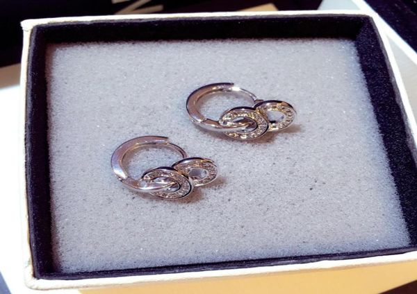 Женские серьги-кольца с кристаллами S925, стерлинговое серебро, милые уникальные ювелирные изделия, женские свадебные украшения для ушей7671352
