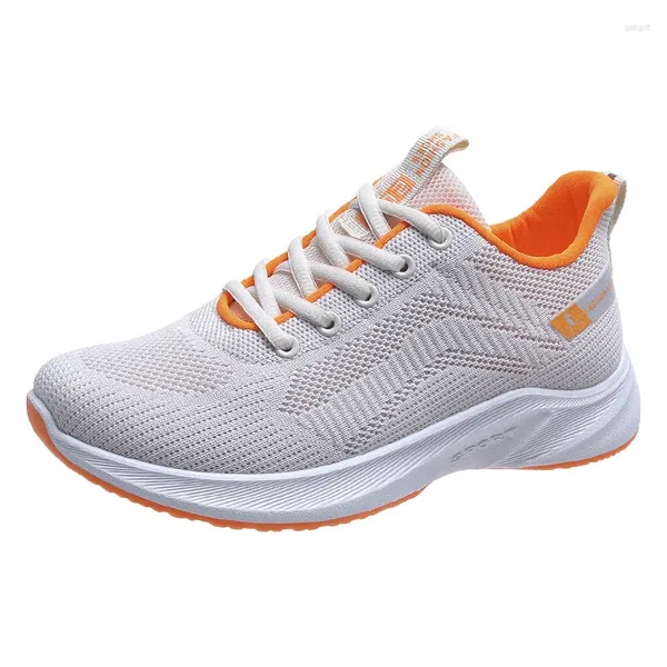 Sapatos casuais femininos tênis malha respirável luz correndo esporte zapatillas mujer de deporte tamanho 35-40