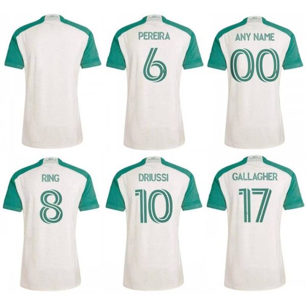 2024 Austin FC maglie da calcio 24/25 # 5 VALENCIA PEREIRA RIGON RING ZARDES uniforme da uomo # 10 DRIUSSI REDES FINLAY FAGUNDEZ JIMENEZ GALLAGHER CASCANTE Camicia