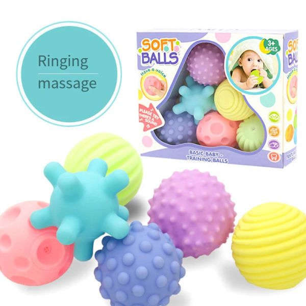 Palla giocattolo per bambini Anello per capelli con presa per bambini in gomma morbida che gioca con l'anello di presa della palla di gomma giocattolo può mordere