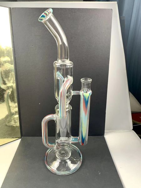 Waben-Rauchzubehör Wasserpfeifen Cakebelt Aschefänger Ölbrenner Rohr Glasrauch Wasserpfeifenbecher Recycler Bongs Kann die Farben 18 mm und 14 mm anpassen