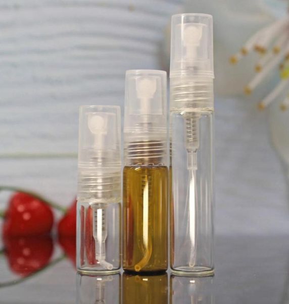 2ml 3ml 5ml atomizador recarregável pequeno spray frasco de perfume mini frasco de vidro âmbar garrafas aromáticas vazias perfume7842030