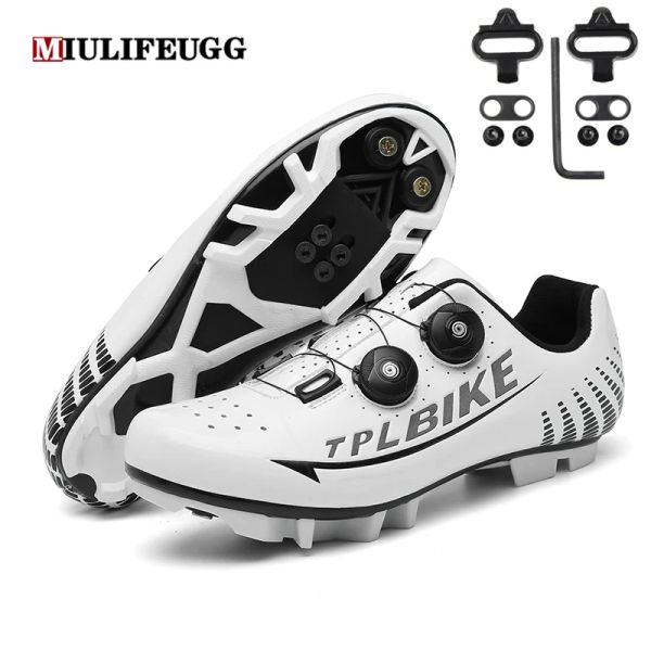 Botas MTB Sapatos de ciclismo Men Mountain Footwear Racing Road Bicycle Clit