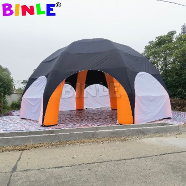 Tenda ragno gonfiabile a padiglione gigante con copertura completa 1 porta con cerniera Stazione per eventi da 12 mD (40 piedi) tendone per feste a cupola con 8 gambe in vendita