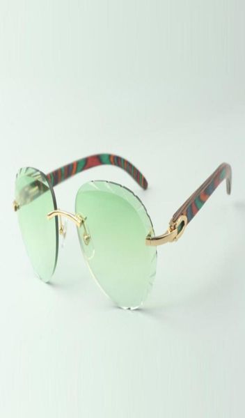 Squisiti occhiali da sole classici 3524027 con aste in legno di pavone naturale misura 18135 mm7903923
