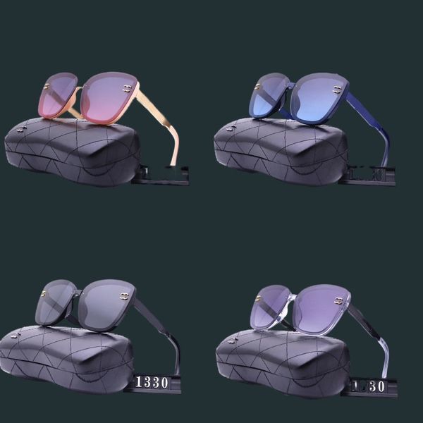 Güneş Gözlüğü Tasarımcı Erkekler Yüksek Kaliteli Kare Polarize UV400 Gözlükler Güzel Zarif Lunette De Soleil PC Tam Çerçeve Siyah Lensler Goggle Güneşlik FA071 C4