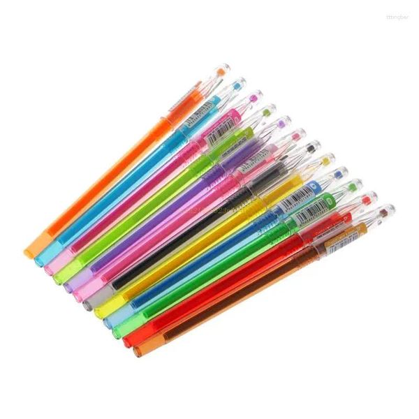 Materiale scolastico con penna gel diamantata Disegna penne colorate casuali Goccia di colore caramella per studenti