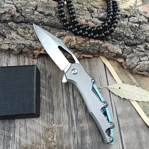 Lama a punto clip in acciaio M390 Manici in alluminio T6 Coltelli tascabili pieghevoli Strumenti Edc da campeggio Coltello da caccia per autodifesa