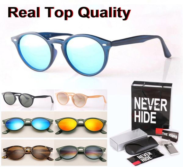 Marca designer 2180 óculos de sol redondos homens mulheres prancha quadro metal dobradiça lente vidro com caixa original pacotes acessórios ev8009950