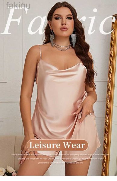 Seksi Pijama Kadın Saten Seksi Sweetwear Camisole Etek Şort Seti XL-5XL Yaz İnce Nefes Alabilir Ev Giyim Seksi Pijama 24318