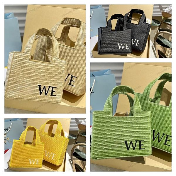 Anagram Basket Bags Designer Mulheres Bordado Letra Bag Ráfia Bolsa Weave Palha Balde Bolso Bolsa Luxo Sacos de Ombro Tote Verão Palha Tecelagem Moda Totes