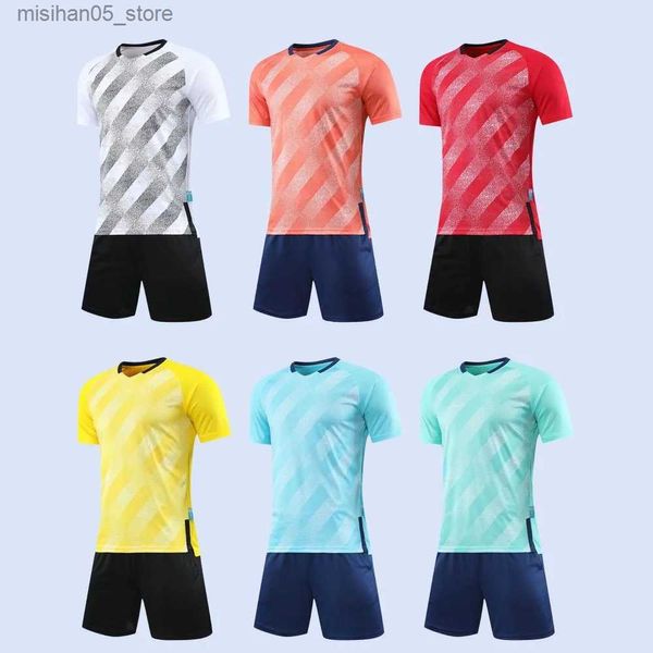 Trikots Fußballtrikot für Erwachsene, maßgeschneidertes Fußballuniform-Set für Jungen, Sportbekleidung für Frauen, Sportbekleidung für fünf Personen, Training, Kinderbekleidung Q240318