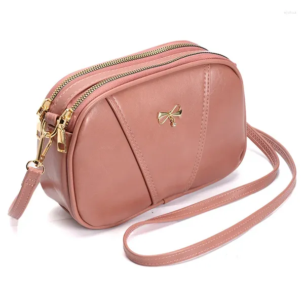 Umhängetaschen 2024 Einzigartiges Paket Koreanische Version des Bogens Damen Kleine quadratische Tasche Einzelne große Kapazität Cross-Body-Telefonpaket