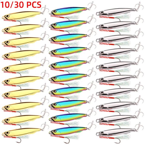 1030 PClot Metall Guss Jig Löffel 60G 40G 30G Köder set Mit Haken Casting Jigging Fisch Meer bass Angeln Locken Künstliche Köder 240313