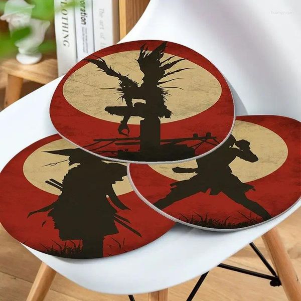 Cuscino Personaggio Silhouette Sedia da pranzo creativa Decorazione circolare Sedile per sgabello da scrivania Tappetino