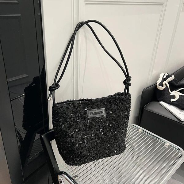 Omuz çantaları kadın payetleri akşam koltukaltı çantası lüks tasarımcı çanta büyük kapasiteli moda çantası bayanlar köpüklü crossbody