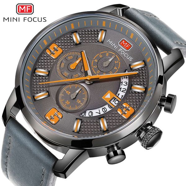 MINI FOCUS Sport Outdoor Fashion Trendy Marke Kalender Wasserdichte Herrenuhr 0025G