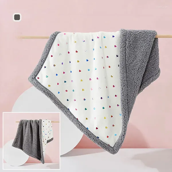 Decken Baby Empfang Stempeln Flanell Baumwolle Decke Doppelschicht Winter Infant Swaddle Wrap Bettwäsche