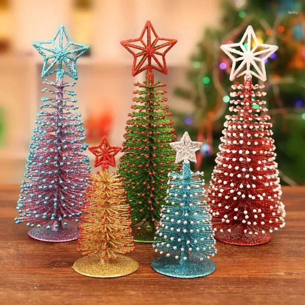 Decorações de Natal Mini pacote de árvore Shopping El Counter Desktop Pequeno presente de decoração