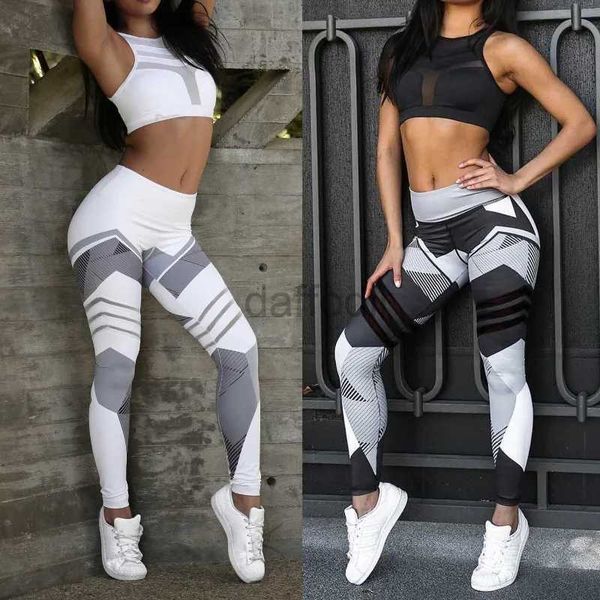 Conjuntos de treino feminino sem costura ginásio roupas de treino atlético wear ginásio legging sutiã de fitness colheita superior impresso leggings 24318