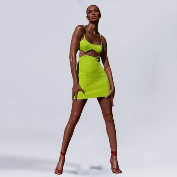 Lässige Kleider Leibchen Sinnliches Sexy Kleid für Frauen Goth Einteiliges Set Elastisch umwickelte Brust Mode Bluse 2024 Kurz gewagt