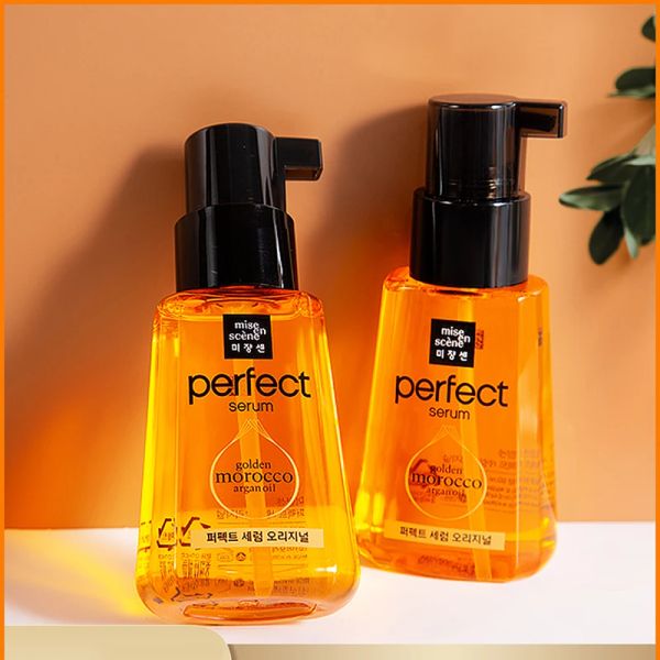 Tratamentos 2pcs * Mise En Scene Cuidados com o Cabelo Óleo Essencial Reparação Perm Tingido Cuidados com o Cabelo Seco Máscara de Cabelo Crespo Macio Óleo de Cabelo Encaracolado 80ml