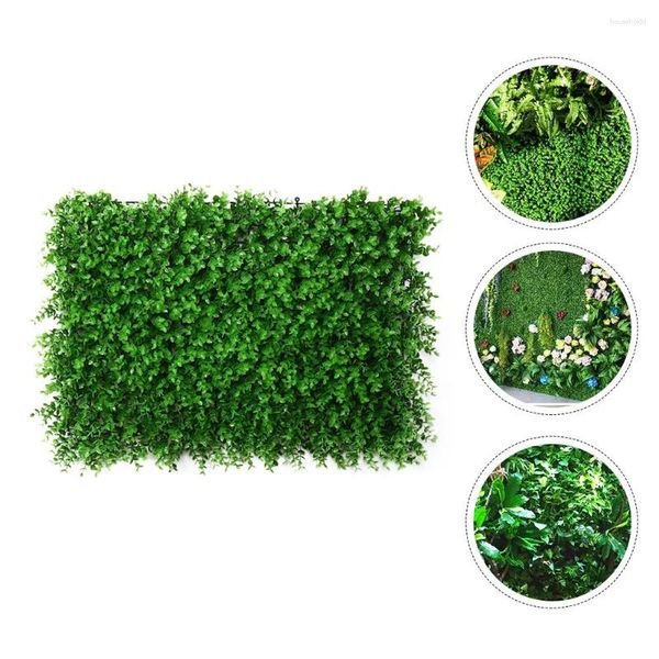 Flores decorativas ornamento planta verde fundo de parede adereços plástico grama gramado grinalda decoração do jardim paisagismo individual
