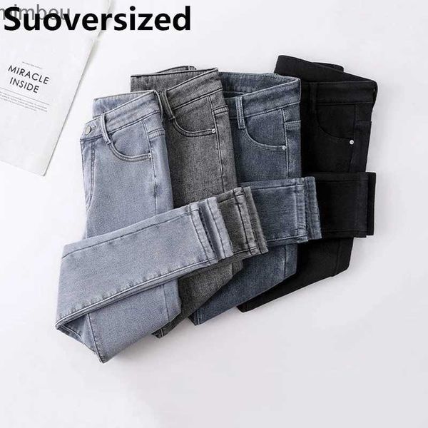 Damen Jeans Damen Slim Stretch Knöchellange Bleistiftjeans Vintage Casual Skinny Pantalones High Waist Denim Hosen Mode Streetwear VaquerosC24318