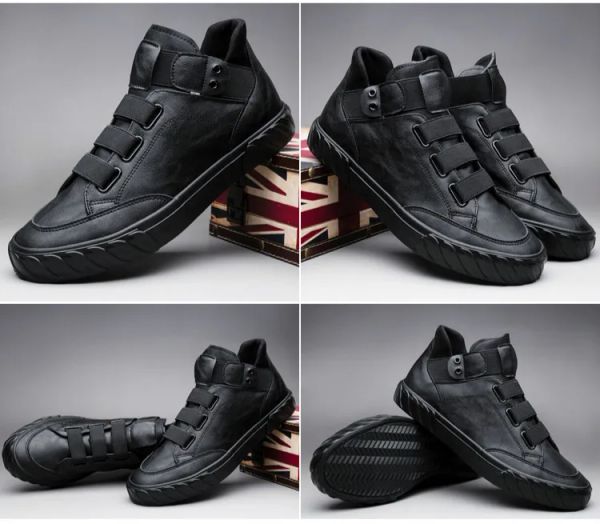 Schuhe Neue Männer Leder Schuhe Korean Trend bequemer Loafer Männer Schuhe Britische Mode Männer High Top Sneakers Neue Moccasins Männer 588 G