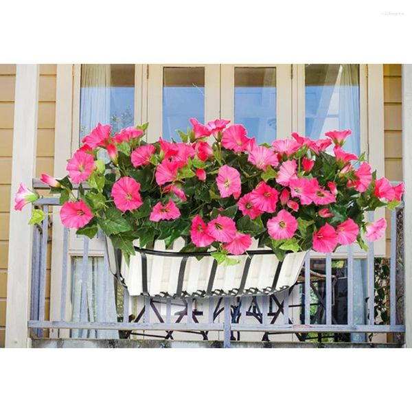 Fiori decorativi per la casa Artificiale Morning Glory Vite Petunia Decorazioni per matrimoni Negozio Simulazione Decorazione vibrante a 7 rami