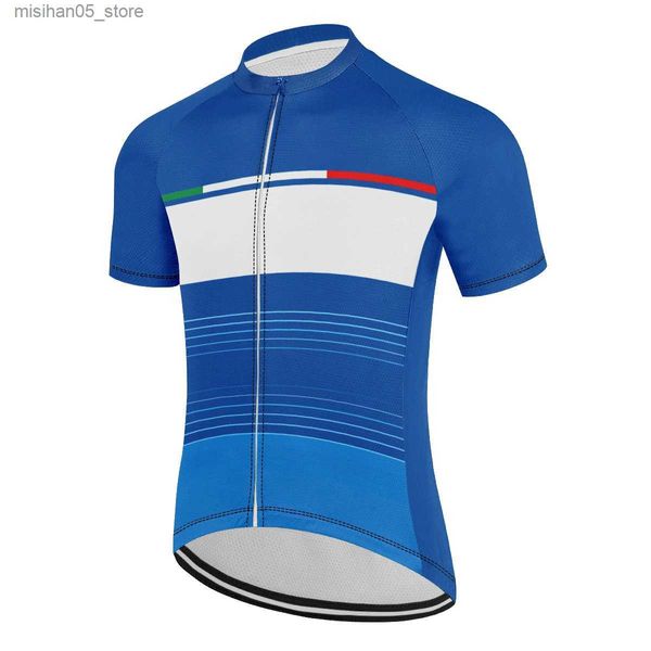 Jerseys 2024 verão bicicleta roupas diversão camisas dos homens mangas curtas mtb nova jérsei rodovia q2403191