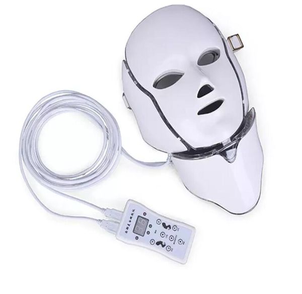 novo produto terapia de luz IPL rejuvenescimento da pele máscara de pescoço led com 7 cores para uso doméstico 9661968