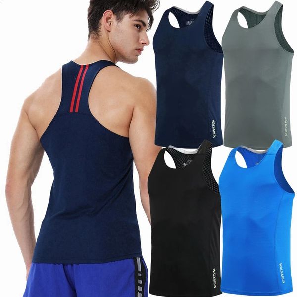 Laufweste trocken Fit Training Workout Fitnessstudio Männer Hemd Tanktop Fitness enge Sportanzug Bodybuilding ärmellose T-Shirt Crossfit 240311