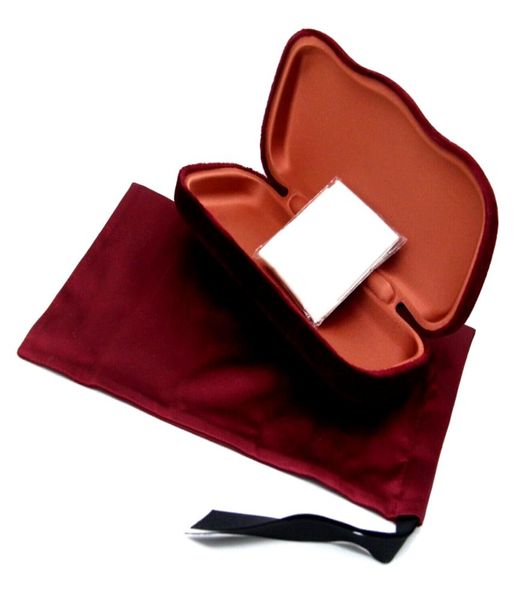 Футляр для солнцезащитных очков Бордовый бархатный раскладушка Маленький футляр Роскошная упаковка Очки 5 цветов Высококачественный футляр для очков Box7305704